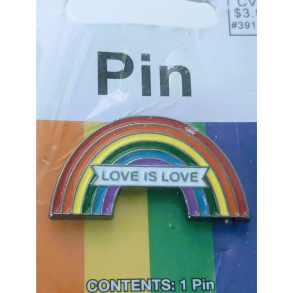 Love Is Love Pride Month Rainbow Pin CVS - Picture 2 of 3